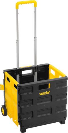 Caixa plástica desmontável 380x330x350mm 20kg com roda e puxador - Vonder Menor preço em Caixa plástica desmontável 380x330x350mm 20kg com roda e puxador - Vonder