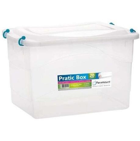 Caixa plástica organizadora multiuso pratic box 20l 41x29x25cm - paramount Menor preço em Caixa plástica organizadora multiuso pratic box 20l 41x29x25cm - paramount