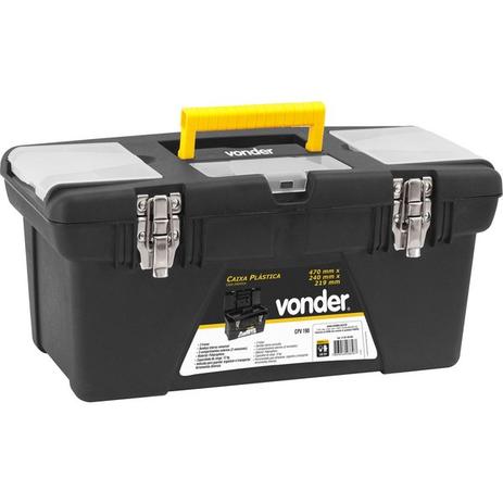 Caixa plastica para ferramentas com com bandeja cpv190 - vonder Menor preço em Caixa plastica para ferramentas com com bandeja cpv190 - vonder