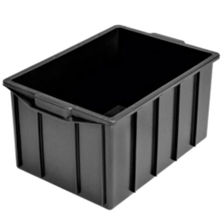 Caixa plástica sem tampa 78 x 56 cm (Preto) - Maxicaixa Menor preço em Caixa plástica sem tampa 78 x 56 cm (Preto) - Maxicaixa