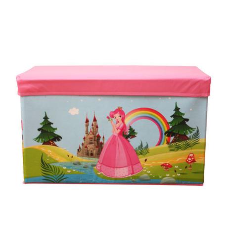 Caixa Puff Organizadora Infantil Dobrável 60x30x30CM Princesa - CA20005 - Casita Menor preço em Caixa Puff Organizadora Infantil Dobrável 60x30x30CM Princesa - CA20005 - Casita