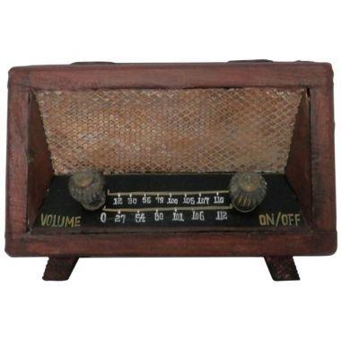 Caixa radio retro 7x12 cm - Btc decor Menor preço em Caixa radio retro 7x12 cm - Btc decor