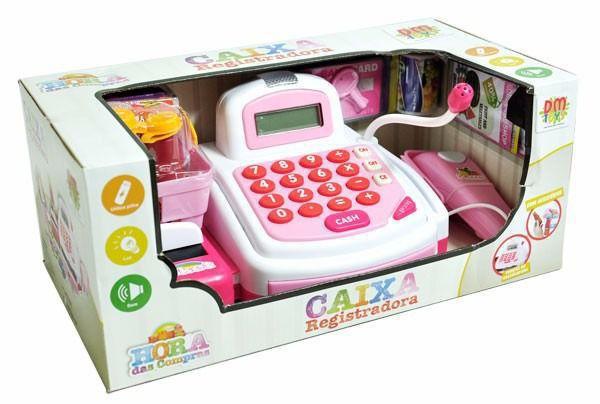 Caixa Registradora c/ Luz Som Microfone e Acessórios - 127760 - Dm toys Menor preço em Caixa Registradora c/ Luz Som Microfone e Acessórios - 127760 - Dm toys