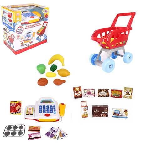 Caixa registradora colors com som e luz + carrinho de compras e acessorios a pilha 30 pecas na caixa wellkids Menor preço em Caixa registradora colors com som e luz + carrinho de compras e acessorios a pilha 30 pecas na caixa wellkids