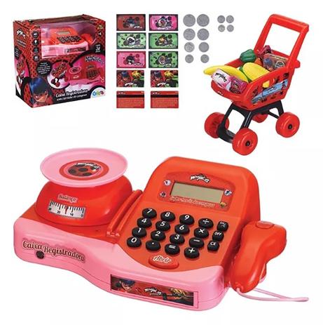 Caixa registradora com carrinho de compras Miraculous - Art brink Menor preço em Caixa registradora com carrinho de compras Miraculous - Art brink