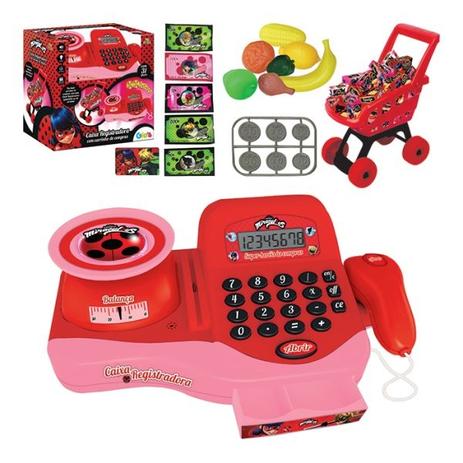 Caixa Registradora Com Carrinho E Compras Miraculous - Art brink Menor preço em Caixa Registradora Com Carrinho E Compras Miraculous - Art brink