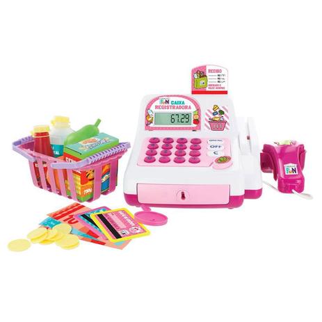 Caixa Registradora Creative Fun Rosa BR387 Multikids Menor preço em Caixa Registradora Creative Fun Rosa BR387 Multikids