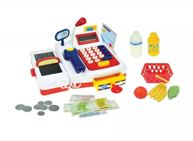 Caixa registradora infantil c/ esteira calculadora luz /som - Belfix Menor preço em Caixa registradora infantil c/ esteira calculadora luz /som - Belfix
