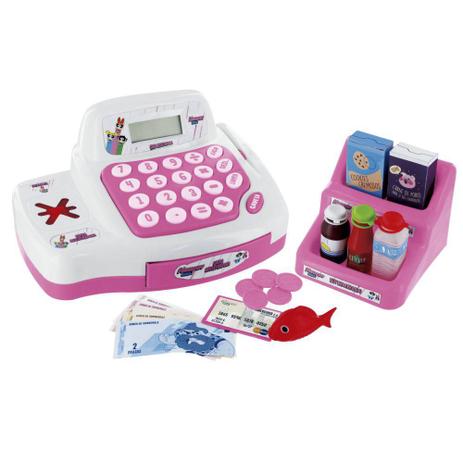 caixa registradora infantil com luz e som rosa poderosas - Multikids Menor preço em caixa registradora infantil com luz e som rosa poderosas - Multikids