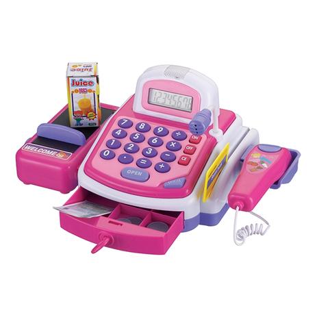 Caixa Registradora Rosa com Som, Luz e Acessórios - Art Brink Menor preço em Caixa Registradora Rosa com Som, Luz e Acessórios - Art Brink
