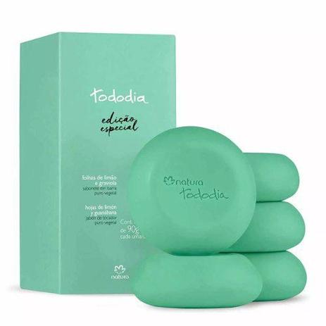 Caixa Sabonetes Natura Tododia - Folhas De Limão E Graviola Menor preço em Caixa Sabonetes Natura Tododia - Folhas De Limão E Graviola