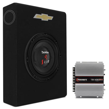 Caixa Slim Dutada R Acoustic Chevrolet Passiva + Subwoofer Bomber Slim 8 Pol 200W RMS 4 Ohms + TS400 - Prime é boa?