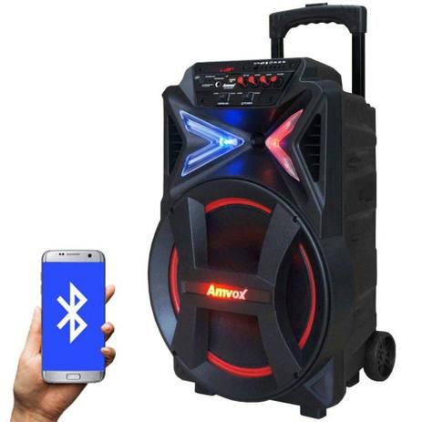 Caixa Som Amplificada Portátil Bluetooth 290W Rms Mp3 Fm USB Sd Aux Led Bateria Amvox ACA 292 NEW Menor preço em Caixa Som Amplificada Portátil Bluetooth 290W Rms Mp3 Fm USB Sd Aux Led Bateria Amvox ACA 292 NEW