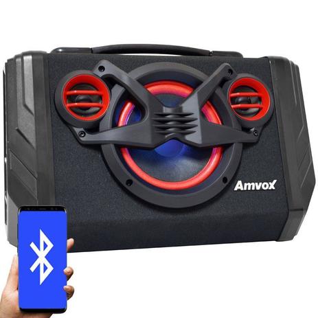 Caixa Som Amplificada Portátil Bluetooth 80W Rms Mp3 Fm Usb Aux Bivolt Bateria Amvox ACA 110 Black Menor preço em Caixa Som Amplificada Portátil Bluetooth 80W Rms Mp3 Fm Usb Aux Bivolt Bateria Amvox ACA 110 Black