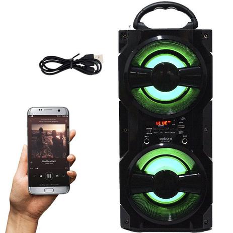 Caixa Som Amplificada Portátil Bluetooth Mp3 Fm Usb Sd Aux Bateria 10W Rms Exbom Preta CS-M437BT é boa?
