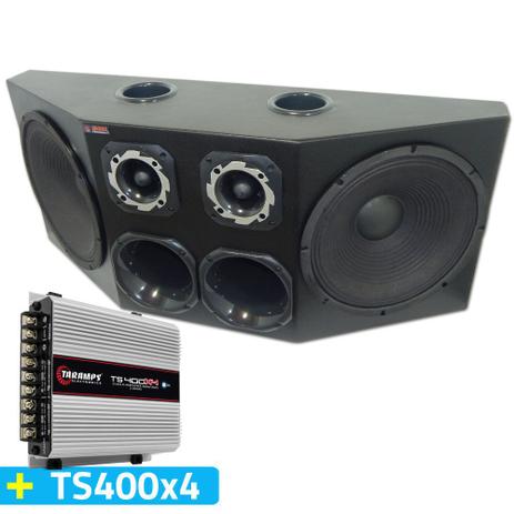 Caixa Super Trio Champion c/ Amplificador Taramps Ts400x4 - Cia do som Menor preço em Caixa Super Trio Champion c/ Amplificador Taramps Ts400x4 - Cia do som