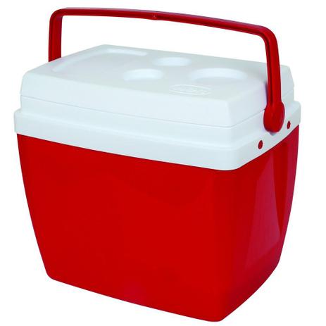 Caixa Térmica 34 Litros Vermelha com Alça e Porta Copos 25108162 - Mor. - Met. mor Menor preço em Caixa Térmica 34 Litros Vermelha com Alça e Porta Copos 25108162 - Mor. - Met. mor