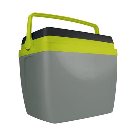 Caixa Térmica 34L Cinza Com Verde - MOR Menor preço em Caixa Térmica 34L Cinza Com Verde - MOR