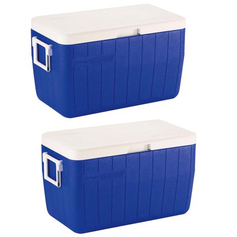 Caixa Térmica 48 QT Tampa Articulada 45,4 Litros Azul 2 Unidades Coleman é boa?