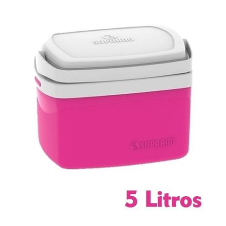 Caixa Térmica 5 Litros Cerveja Alimento - ROSA - Soprano é boa?