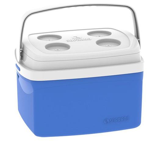 Caixa Térmica Cooler 12 Litros Azul - Soprano Menor preço em Caixa Térmica Cooler 12 Litros Azul - Soprano