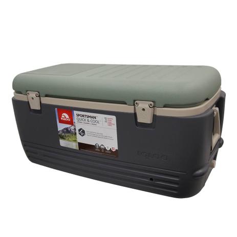 Caixa térmica Igloo de 95 litros com porta copos ideal para pesca e camping Sportsman 100 QT Menor preço em Caixa térmica Igloo de 95 litros com porta copos ideal para pesca e camping Sportsman 100 QT