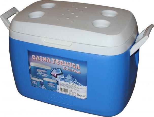 Caixa térmica premium 55 litros azul - Bel Lazer Menor preço em Caixa térmica premium 55 litros azul - Bel Lazer