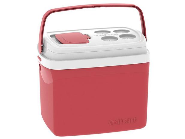 Caixa Térmica Soprano 32L Tropical - Vermelha Menor preço em Caixa Térmica Soprano 32L Tropical - Vermelha