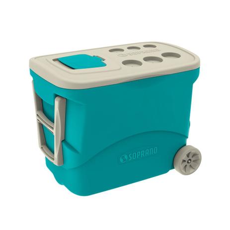 Caixa Termica Soprano 50L Azul C/ Rodas Menor preço em Caixa Termica Soprano 50L Azul C/ Rodas