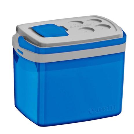 Caixa Térmica Tropical 32 L Porta Copos e Tampa Acesso Rápido - Azul - Soprano é boa?
