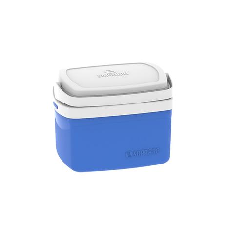 Caixa Térmica Tropical 5 Litros Azul Com Alça Soprano Menor preço em Caixa Térmica Tropical 5 Litros Azul Com Alça Soprano