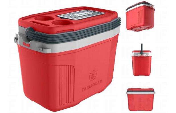 Caixa Térmica Vermelha Cooler 20 Litros Com Alça - Termolar - Magazine Cbeneficio
