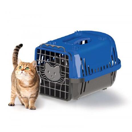 Caixa Transporte Cats Evolution Azul - Pet injet Menor preço em Caixa Transporte Cats Evolution Azul - Pet injet