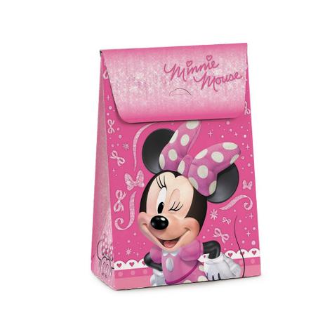 Menor preço em Caixa Trapezio P/Presente Minnie Disney Rosa 23X10Cm C/10 - Cromus