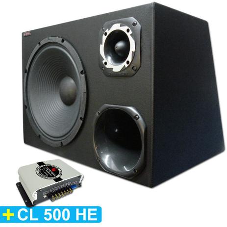 Caixa Trio 12” Super Champion com Amplificador Stetsom CL 500 HE - Cia do som Menor preço em Caixa Trio 12” Super Champion com Amplificador Stetsom CL 500 HE - Cia do som