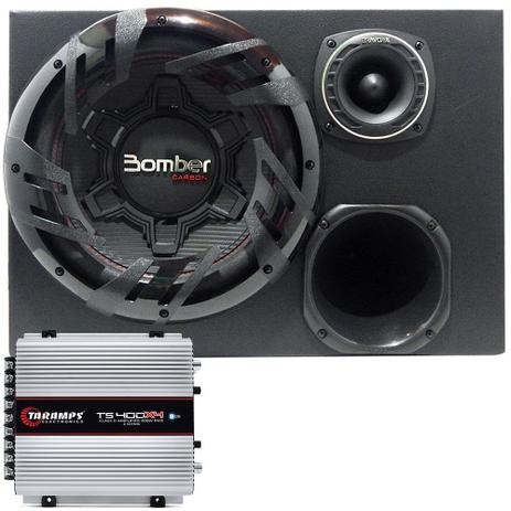 Caixa Trio Amplificada Bomber Carbon + Módulo TS400X4 - Cia do som é ruim? Caixa Trio Amplificada Bomber Carbon + Módulo TS400X4 - Cia do som é boa?