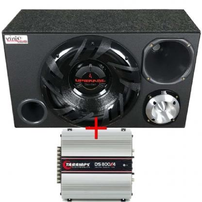 Caixa trio Bomber Upgrade 350W RMS + D250x+ ST400 + Módulo Taramps - Vinisound Menor preço em Caixa trio Bomber Upgrade 350W RMS + D250x+ ST400 + Módulo Taramps - Vinisound