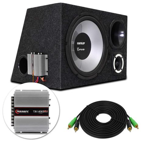 Caixa Trio Completa 340 RMS Subwoofer Magnum + Tweeters + Drivers + Módulo 400W Rms Montada - Kit Som E Vídeo Menor preço em Caixa Trio Completa 340 RMS Subwoofer Magnum + Tweeters + Drivers + Módulo 400W Rms Montada - Kit Som E Vídeo