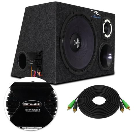 Caixa Trio Completa 340 RMS Woofer Cone Seco Magnum + Tweeter + Driver + Módulo 400W Rms Montada - Prime Menor preço em Caixa Trio Completa 340 RMS Woofer Cone Seco Magnum + Tweeter + Driver + Módulo 400W Rms Montada - Prime