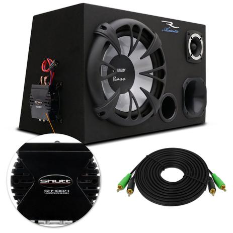 Caixa Trio Completa 390W RMS + Subwoofer Magnum Bass + Twetter + Driver + Módulo SH400 Montada - Prime Menor preço em Caixa Trio Completa 390W RMS + Subwoofer Magnum Bass + Twetter + Driver + Módulo SH400 Montada - Prime
