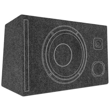 Caixa Trio Dutada Falante 12” 40 Litros MDF Carpete Grafite - R-acoustic Menor preço em Caixa Trio Dutada Falante 12” 40 Litros MDF Carpete Grafite - R-acoustic