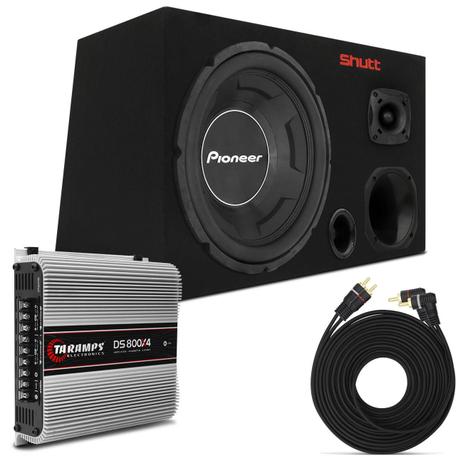 Caixa Trio Som Automotivo Completa 720W RMS Subwoofer 12 Pol + Tweeter + Corneta + Módulo Taramps - Kit som e vídeo é boa?