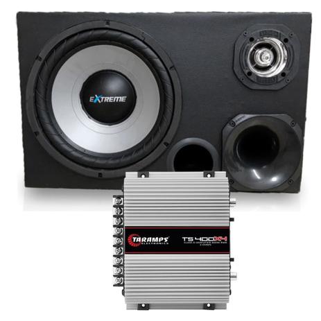 Caixa Trio Som Carro Automotivo + Modulo Ts 400x4 - Taramp'S Menor preço em Caixa Trio Som Carro Automotivo + Modulo Ts 400x4 - Taramp'S