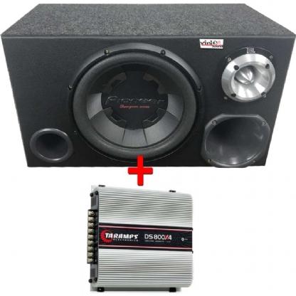 Menor preço em Caixa Trio Subwoofer Pioneer TS-W300 12 Pol + D250x + ST400 + Módulo Taramps - Vinisound