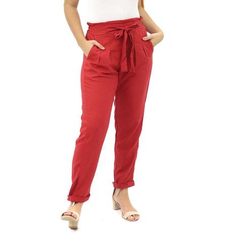 calça alfaiataria feminina cos alto