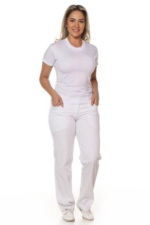 calça branca feminina transparente