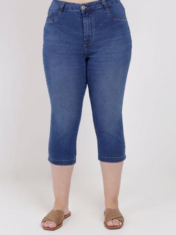 calça capri plus size jeans