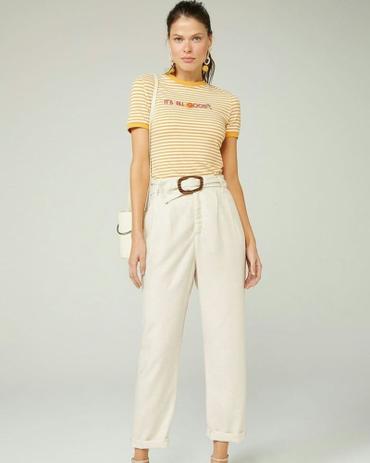 Calça Clochard Em Linho Com Viscose - Tamanho 40 - Dzarm - Outros Moda e Acessórios - Magazine Luiza