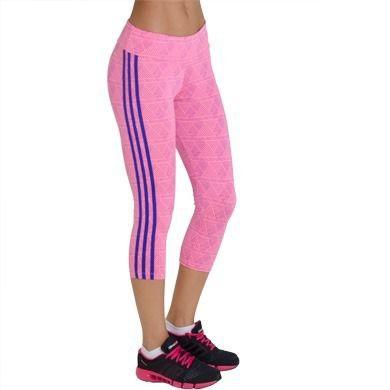 Calça Corsario Rosa adidas Graf Legging Fitness Running Menor preço em Calça Corsario Rosa adidas Graf Legging Fitness Running