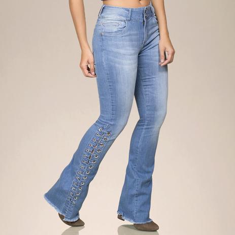calça jeans de cor feminina
